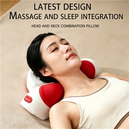 Tinkerz Shiatsu Neck Massager Pillow with Heat, Cordless Human-Like Kneading Massage Pillow, Neck Stretcher for Neck & Shoulder Relaxation, Rechargeable Wellness Gift for Women, Men & Parents